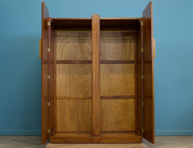 Vintage Art Deco Walnut Wardrobe, 1930s #1762 3