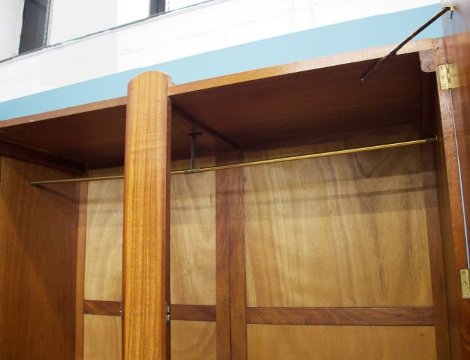 Vintage Art Deco Walnut Wardrobe, 1930s #1762 1