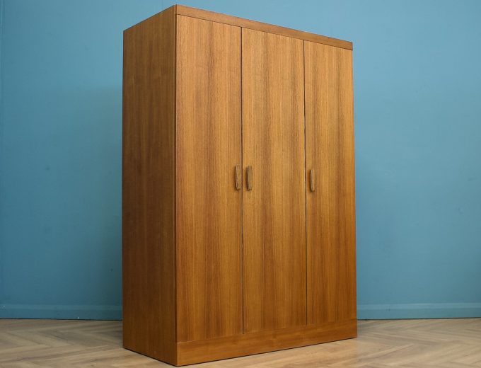 Mid Century Teak Quadrille Triple Door Wardrobe from G Plan, 1960s #1764 0