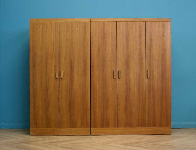 Mid Century Teak Quadrille Double Door Wardrobe from G Plan, 1960s #1765 2