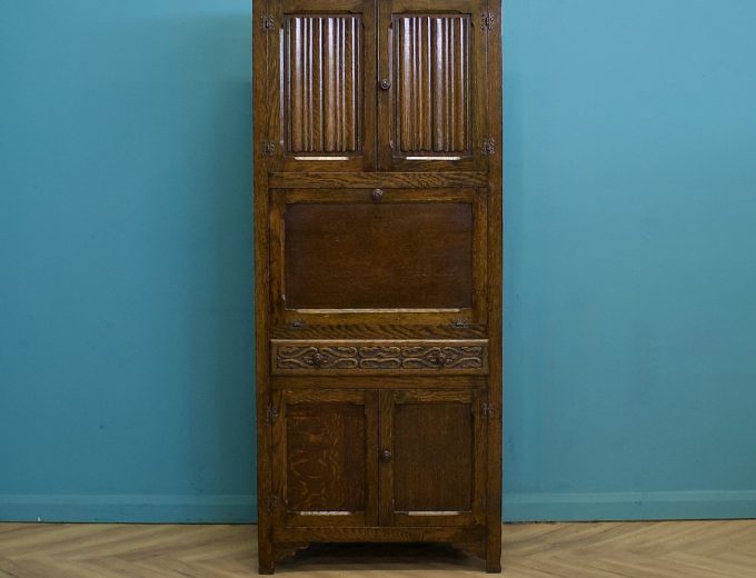 Oak Kitchen Larder Cupboard Drinks Cabinet, 1920s #1773 8