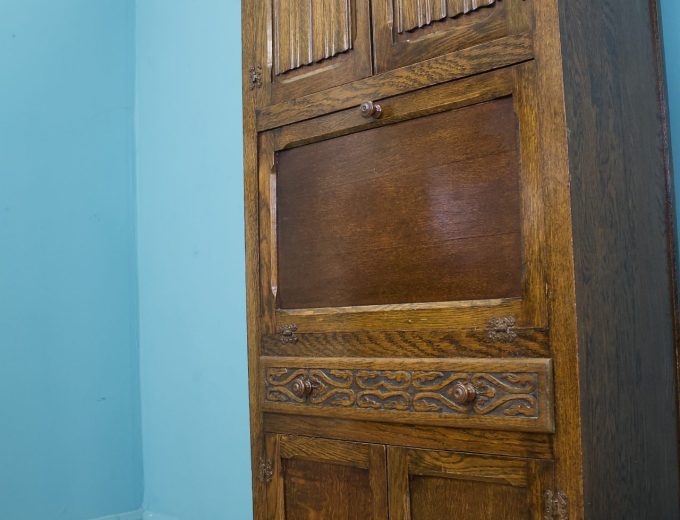 Oak Kitchen Larder Cupboard Drinks Cabinet, 1920s #1773 6