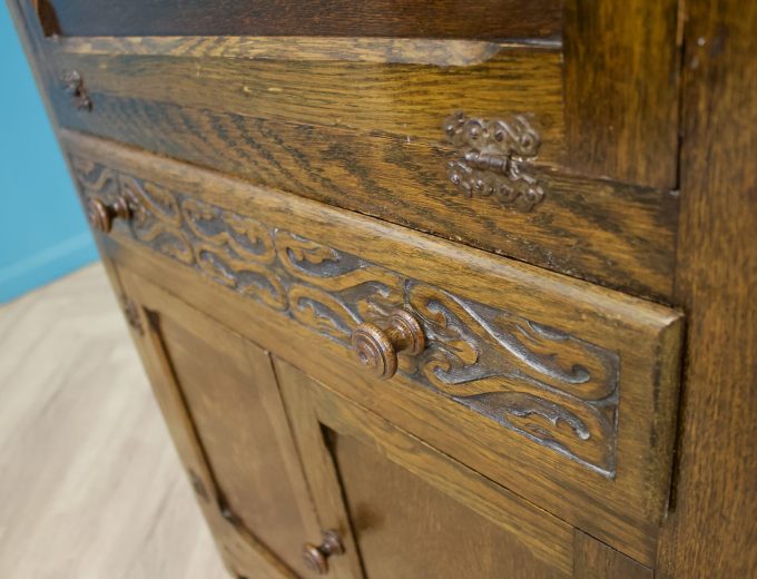 Oak Kitchen Larder Cupboard Drinks Cabinet, 1920s #1773 5