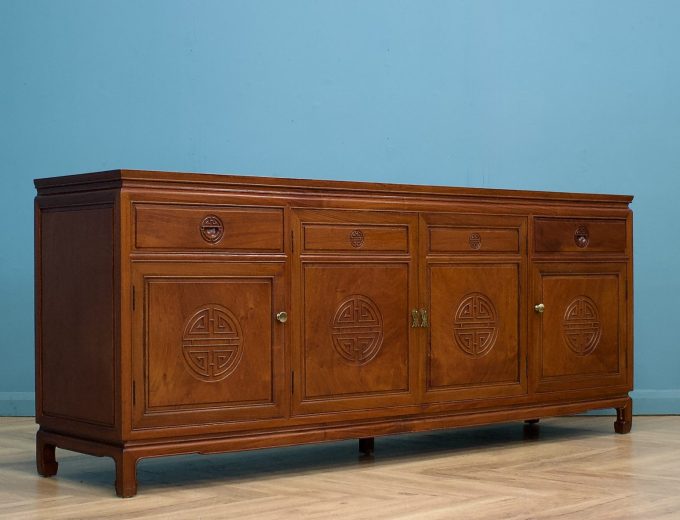 Mid Century Teak Chinese Style Sideboard, 1970s #1771 0