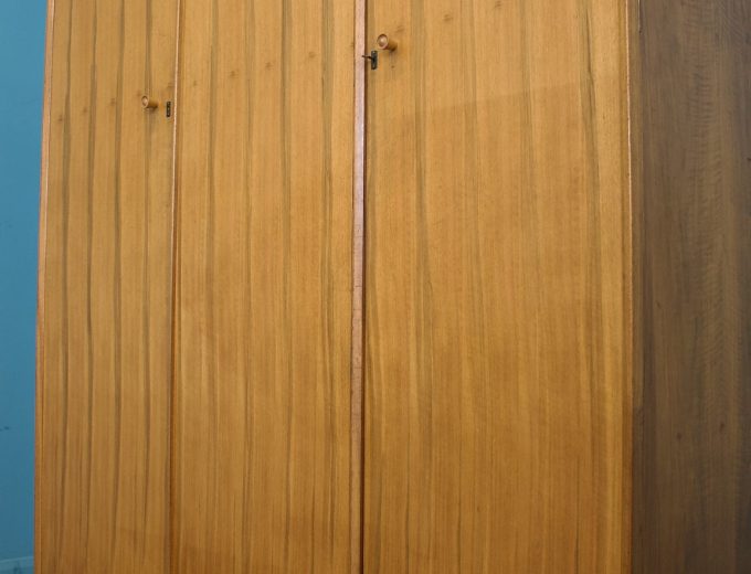 Mid Century Walnut Triple Door Wardrobe from Alfred Cox , 1950’s, #1781 8