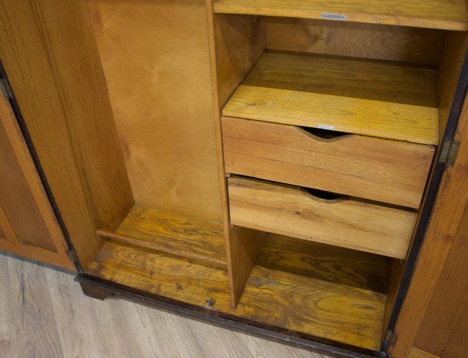 Vintage Oak Compact Compactum Wardrobe Arts and Crafts Style, 1930s, #1778 3