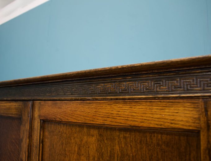 Vintage Oak Compact Compactum Wardrobe Arts and Crafts Style, 1930s, #1778 1