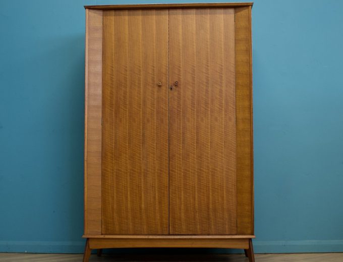 Mid Century Walnut Wardrobe from Alfred Cox , 1950’s, #1780 7
