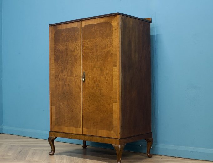 Art Deco Walnut Tallboy Linen Cabinet, 1930s #1782 7