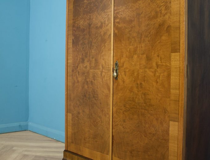 Art Deco Walnut Tallboy Linen Cabinet, 1930s #1782 6