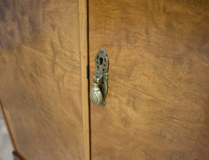 Art Deco Walnut Tallboy Linen Cabinet, 1930s #1782 5