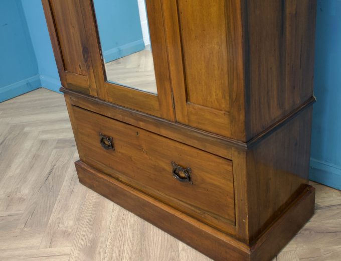 Antique Art Nouveau Mahogany Wardrobe Hall Cupboard, 1900s #1789 6