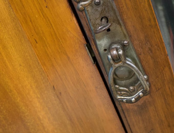 Antique Art Nouveau Mahogany Wardrobe Hall Cupboard, 1900s #1789 4