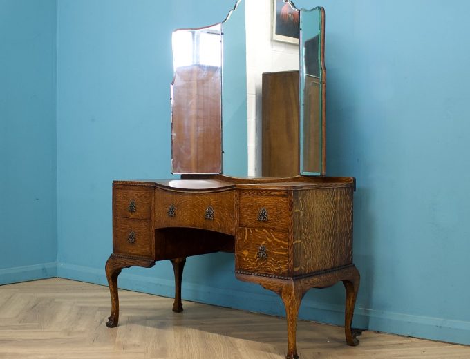 Art Deco Oak Dressing Table, 1930s #1784 6