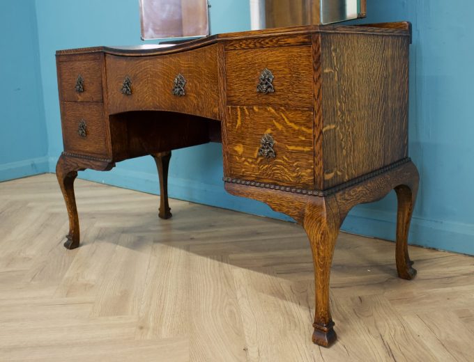Art Deco Oak Dressing Table, 1930s #1784 5