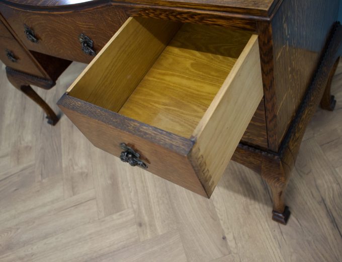 Art Deco Oak Dressing Table, 1930s #1784 3