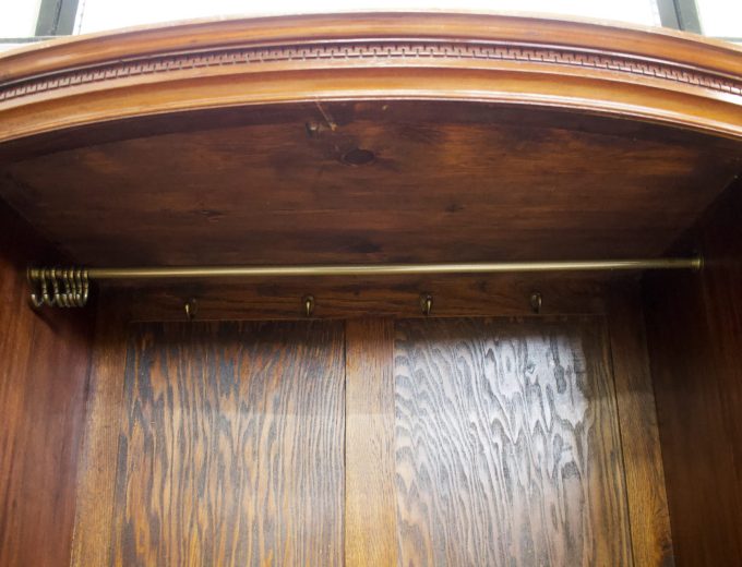 Antique 19th Century Bow Fronted Mahogany Wardrobe, 1900s #1785 5