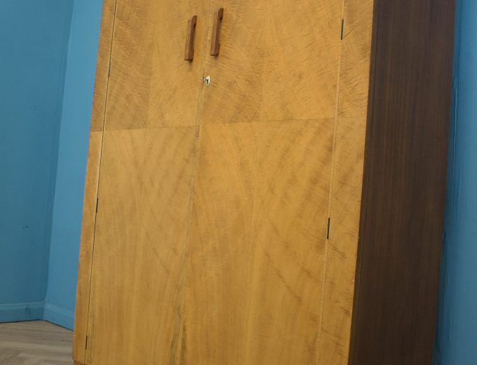 Vintage Art Deco Walnut Wardrobe, 1930s #1786 5