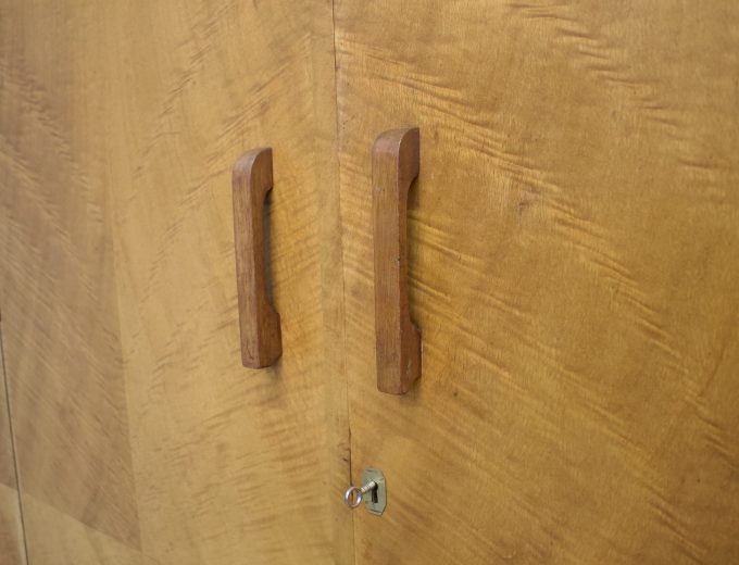 Vintage Art Deco Walnut Wardrobe, 1930s #1786 4