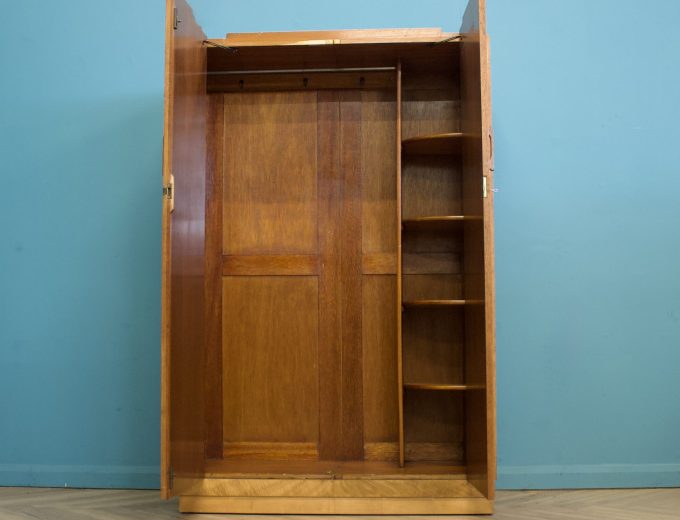 Vintage Art Deco Walnut Wardrobe, 1930s #1786 3