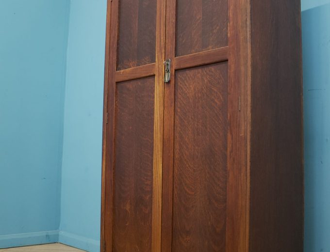 Vintage Art Deco Style Oak Compact Compactum Wardrobe, 1930s, #1788 7