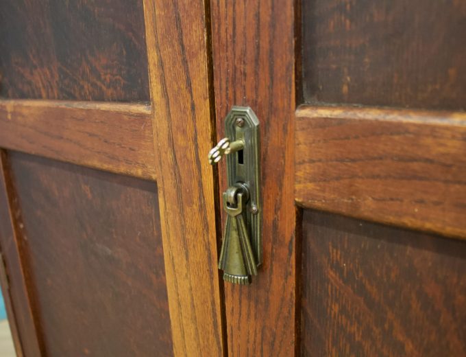 Vintage Art Deco Style Oak Compact Compactum Wardrobe, 1930s, #1788 6
