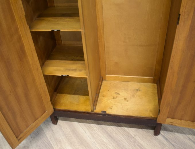 Vintage Art Deco Style Oak Compact Compactum Wardrobe, 1930s, #1788 3