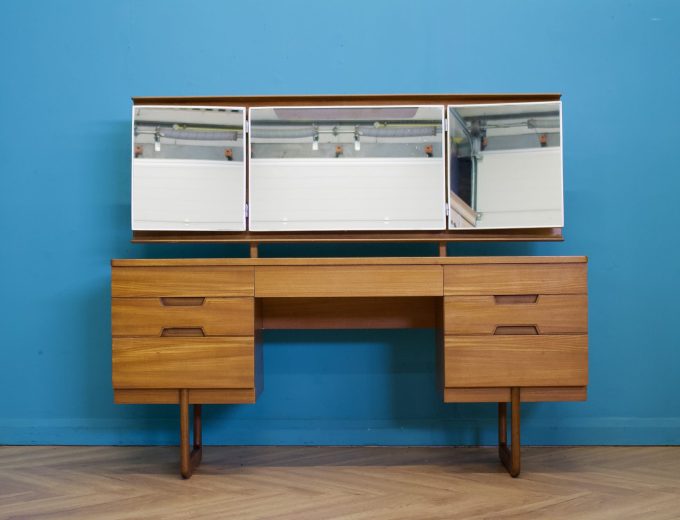 Mid Century Teak Dressing Table or Desk from Uniflex, 1960s #1790 9