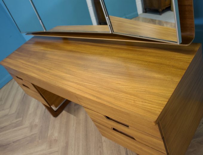 Mid Century Teak Dressing Table or Desk from Uniflex, 1960s #1790 6