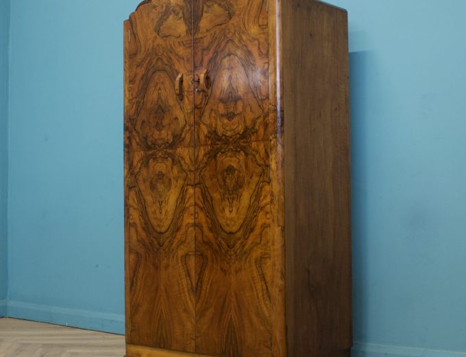 Vintage Art Deco Walnut Compact Compactum Wardrobe, 1930s #1797 6