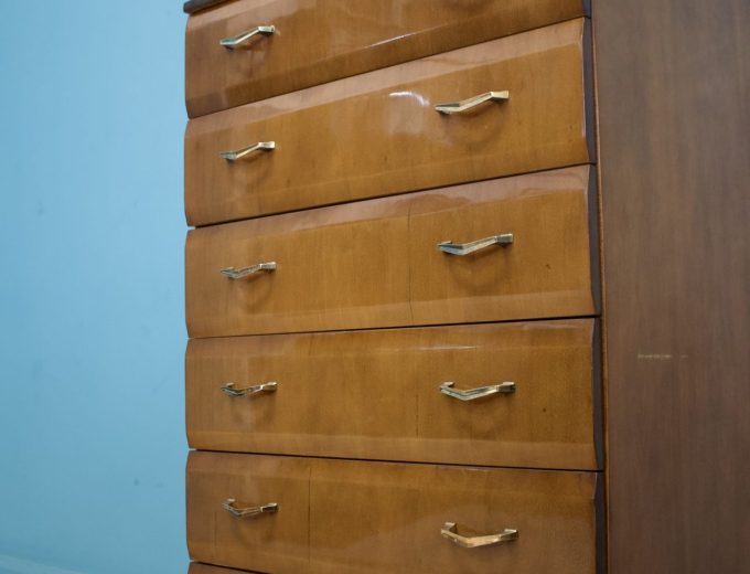 Mid Century Walnut Tallboy Chest of Drawers from Meredew, 1960s #1796 6