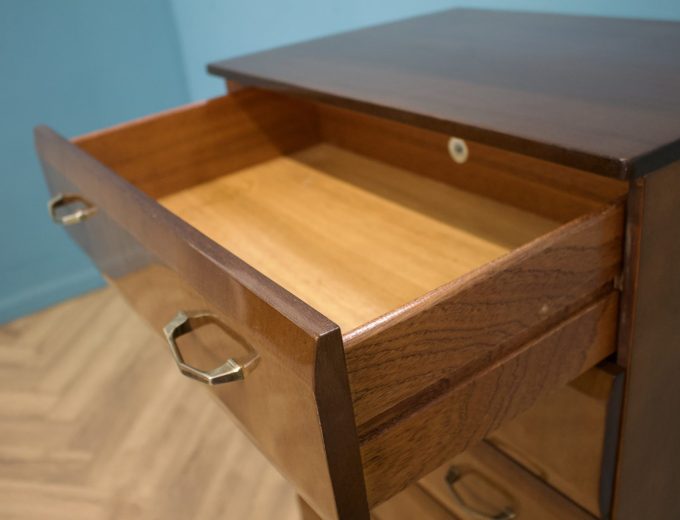 Mid Century Walnut Tallboy Chest of Drawers from Meredew, 1960s #1796 2