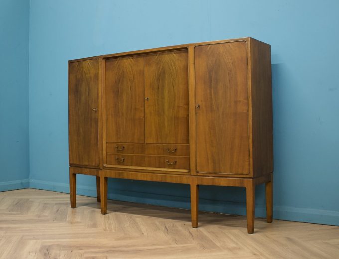 Mid Century Walnut Highboard Sideboard Cabinet, 1960s #1801 8