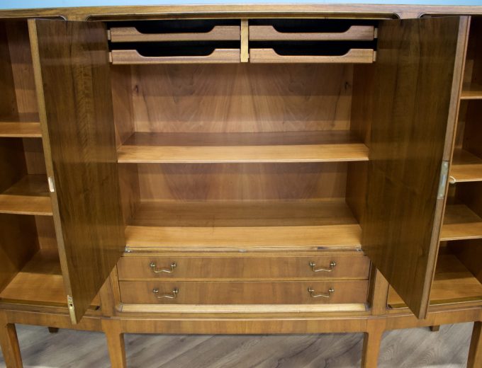 Mid Century Walnut Highboard Sideboard Cabinet, 1960s #1801 5