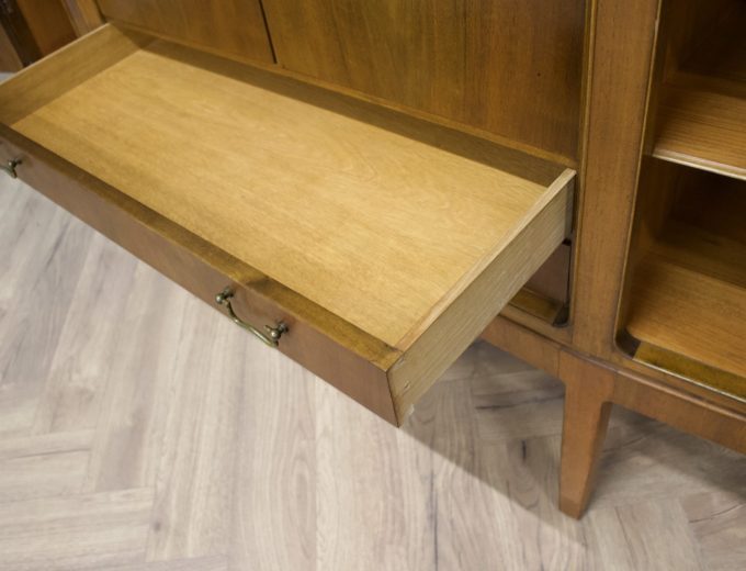 Mid Century Walnut Highboard Sideboard Cabinet, 1960s #1801 1