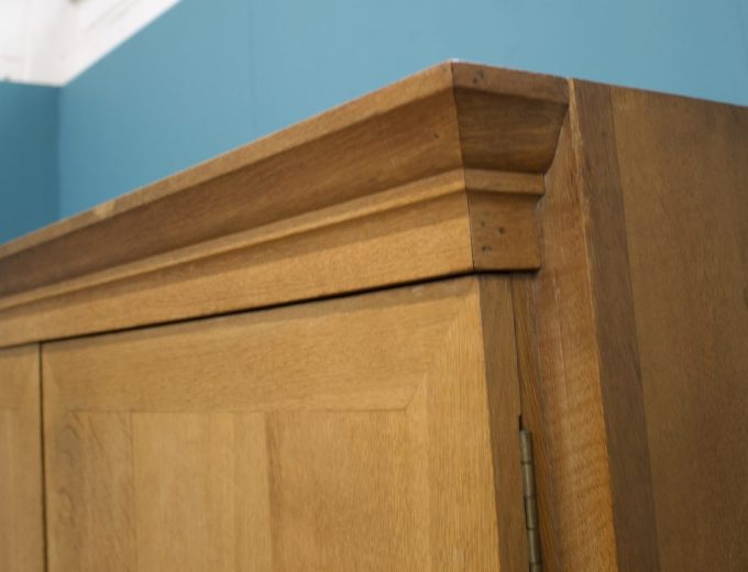 Georgian Style Oak Compactum Compact Wardrobe, 1930s #1824 1