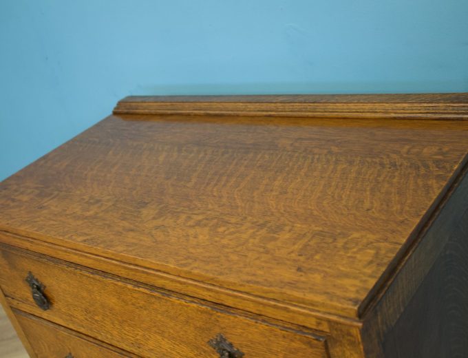 Antique Vintage Edwardian Oak Arts and Crafts Chest Of Drawers, 1900s #1818 3