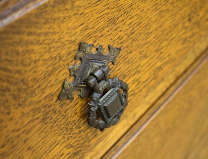 Antique Vintage Edwardian Oak Arts and Crafts Chest Of Drawers, 1900s #1818 1