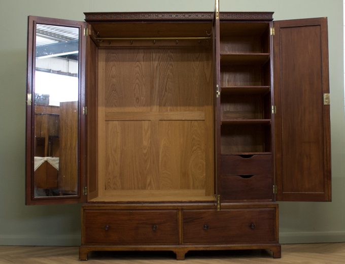 Georgian Revival Mahogany Wardrobe from Maple and Co, 1920s #1808 7