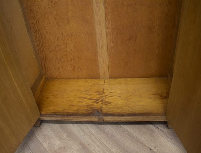 Vintage Art Deco Heals Style Limed Oak Wardrobe, 1930s, #1827 2