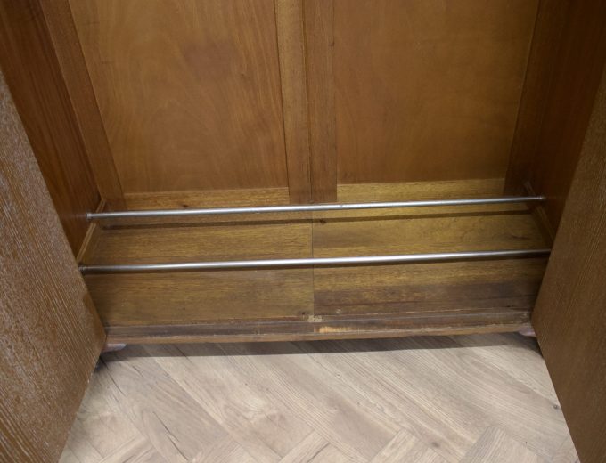 Vintage Art Deco Limed Oak Wardrobe, 1930s, #1828 2