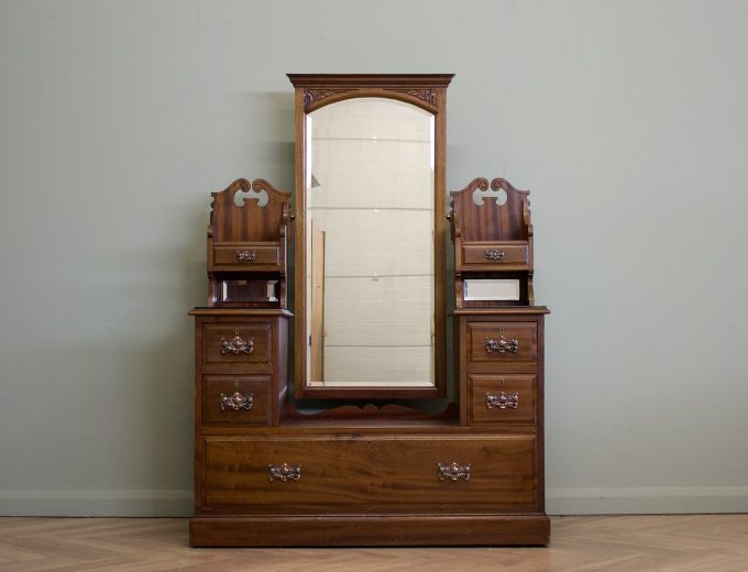 Antique Edwardian Mahogany Dressing Table Chest, 1900s #1833 8