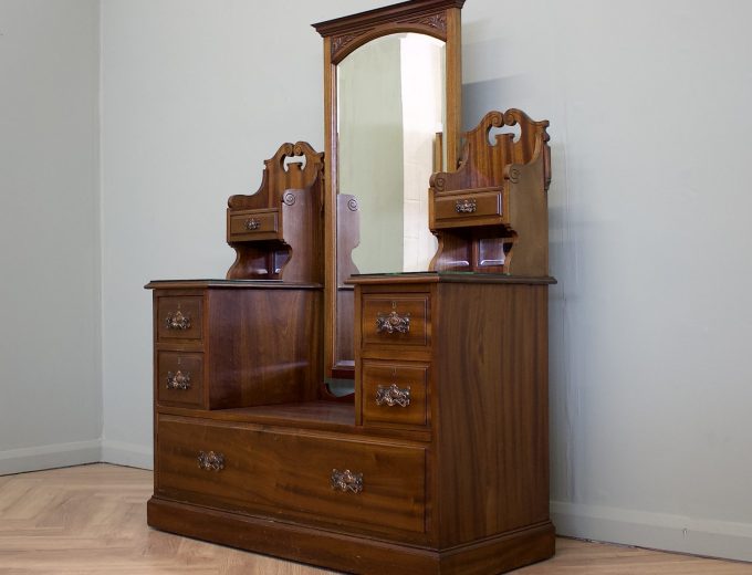Antique Edwardian Mahogany Dressing Table Chest, 1900s #1833 7