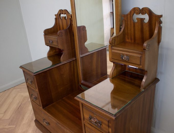 Antique Edwardian Mahogany Dressing Table Chest, 1900s #1833 5