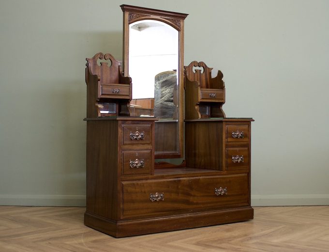 Antique Edwardian Mahogany Dressing Table Chest, 1900s #1833 0