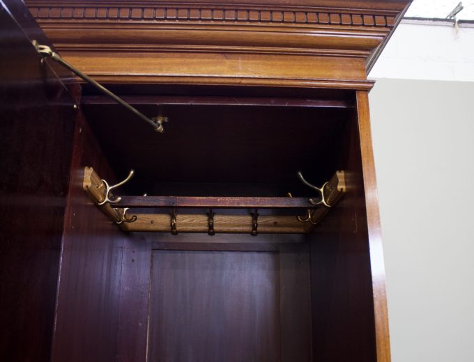Antique Edwardian Walnut Wardrobe, 1900s #1832 6