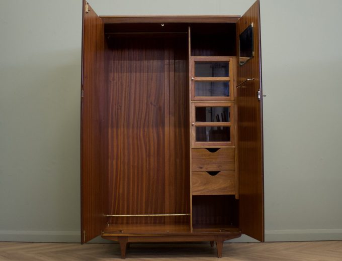 Mid Century Teak Wardrobe from Butilux, 1960s #1837 6