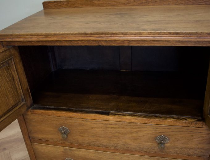 Vintage Art Deco Heals Style Oak Cupboard Chest, 1930s, #1840 3