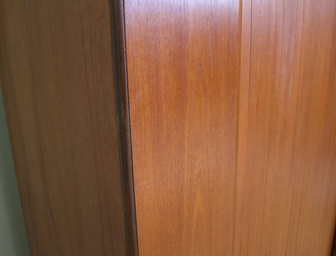 Mid Century Teak Tambour Door Wardrobe from Austinsuite, 1960s #1838 2