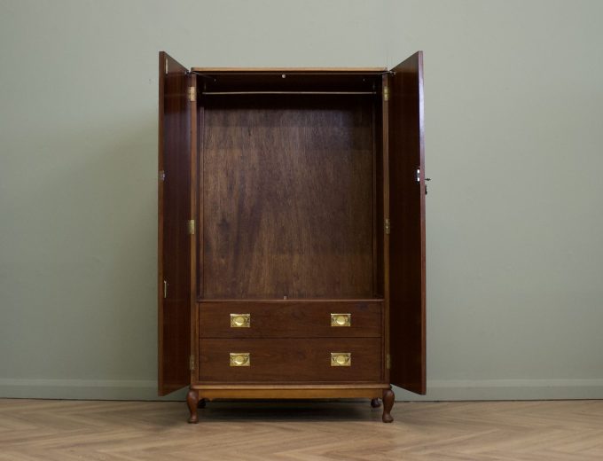 Walnut Art Deco Compactum Compact Wardrobe, 1930s #1844 1